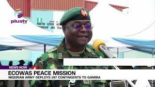 ECOWAS Peace Mission Nigerian Army Deploys 197 Contingents To Gambia [upl. by Laroy]