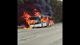 ROISSYBUS BUS INCENDIE 17 OCTOBRE 2018 13H [upl. by Canty637]