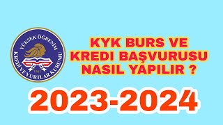 KYK Burs ve Kredi Başvurusu Nasıl Yapılır   20232024 [upl. by Ssilem]