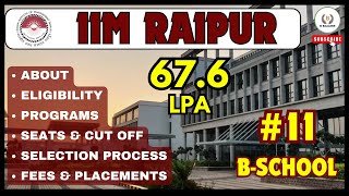 All About IIM Raipur  Eligibility Programs Seats Cut Off Selection Process Fees amp Placement [upl. by Coryden838]