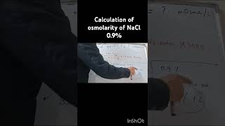 5 Calculation of osmolarity of NaCl 09  anesthesia chemistry [upl. by Attenaej]