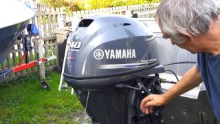 2013 Yamaha F40 hp outboard motor 4stroke  4SUW [upl. by Annaitsirhc]