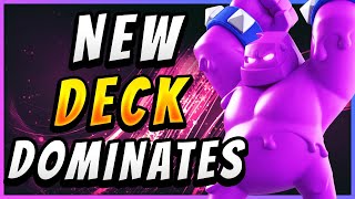 IMPOSSIBLE TO DEFEND NEW EASY ELIXIR GOLEM DECK — Clash Royale [upl. by Mairam]