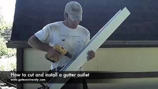 How to cut and install a gutter outlet [upl. by Holle]