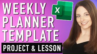 Customize Weekly Planner Template in Excel  Create 2025 Weekly Planner [upl. by Kraul13]