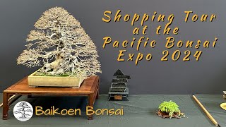 Shopping Tour of the Pacific Bonsai Expo 2024  Bonsai Exhibition  Baikoen Bonsai Club [upl. by Aley473]