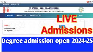 Oamdc Degree admission 2024 25 How to apply degree admission Web option Ntc [upl. by Letnahs341]