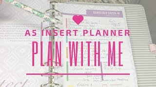 Plan with Me  kitlife A5 Planner Inserts with Jessica Locke RD [upl. by Anavlis]