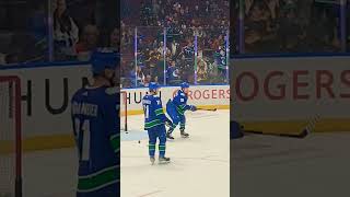 Andrei Kuzmenko Tipping Practice Canucks Warmups [upl. by Brendin]