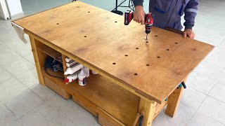 1 Month in 10 Minutes This Skillful Man Build a Workbench With 20 Functions [upl. by Giffard]