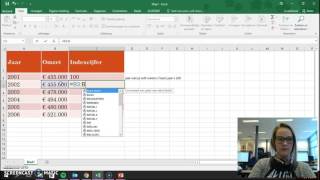 Indexcijfers berekenen in excel deel 1 [upl. by Nauqe]