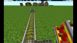 Minecraft How to make Rails Powered rails Detector rails and minecart [upl. by Bartosch]