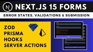 Best way to Validate and Submit Forms in Nextjs15 using Zod Prisma Hooks Server Actions [upl. by Shoemaker146]