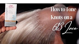 HOW TO TONE YOUR KNOTS ON 613 LACE  USING TONER  akivia miquelle [upl. by Francine868]