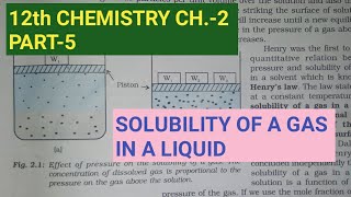 12th Chemistry Ch2Part5Solubility of a gas in a liquidStudy with Farru [upl. by Eidna644]