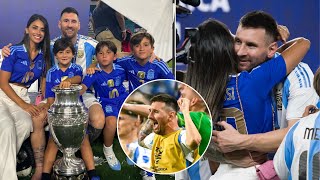 Messi And His Family Reaction To Winning Copa America 2024 [upl. by Nnayelsel]