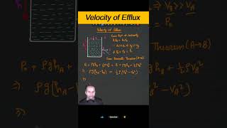 Velocity of Efflux  Torricellis Law fluidmechanics physics neet jee [upl. by Allenrac379]