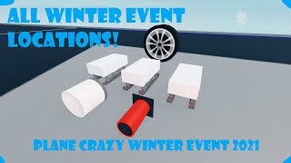 Winter Event Item Locations 20212022  Roblox Plane Crazy [upl. by Socrates]