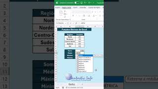 Funções Básicas do Excel em Menos de 1 Minuto  SOMA MÉDIA MÁXIMO MÍNIMO [upl. by Erbes]