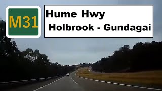 M31 Driving Hume Highway from Melbourne to Sydney 004 Holbrook  Gundagai [upl. by Odnanref822]