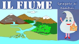 🏞 IL FIUME spiegato ai bambini Lezione di Geografia 🌍 [upl. by Ylimme]