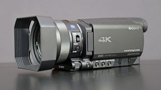 Sony 4K Handycam FDRAX100 Unboxing amp Overview [upl. by Nuli]