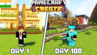 I Survived 100 Days In Create Mod Minecraft HardcoreHindi [upl. by Waynant220]