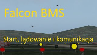 Falcon BMS 436 PL  Start lądowanie i komunikacja radiowa [upl. by Ettevi509]