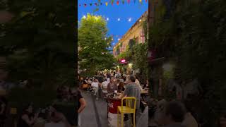 The coolest hostel backyard Ive ever seen fabrika tbilisi tbilisitravel tbilisiwalking [upl. by Jephum]