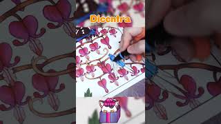 Dicentra art coloringbook coloring selfpublished markers bleedingheart moths [upl. by Montague]