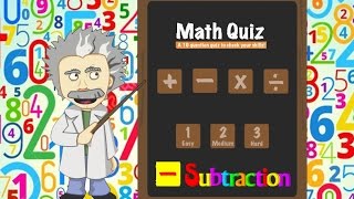 Learn Subtraction Mathematics Quiz [upl. by Akirat]