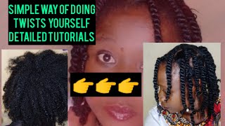 HOW TO DO 2 Strand Twist On natural hair [upl. by Puff502]