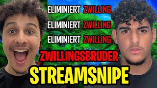 Ich STREAMSNIPE mein ZWILLINGSBRUDER bis er KOMPLETT AUSRASTET und den STREAM BEENDET Fortnite [upl. by Selrahcnhoj911]