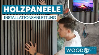 HOLZPANEELE RICHTIG ANBRINGEN mit Montagekleber Installationsanleitung [upl. by Mccoy]