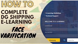 DG shipping e learning  Full detailed Updated process  Elearning STCW face verification [upl. by Olcott23]