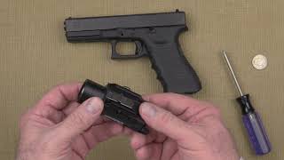 How to install Nightstick Gen II TWMSeries Weapon Light onto a handgun [upl. by Reham]