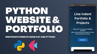 Build a Python Portfolio Website With Flet Tutorial [upl. by Sy]