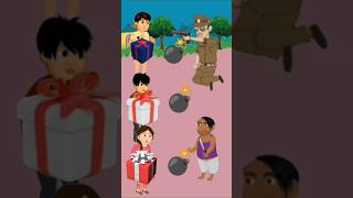 गिफ्ट में बॉम cartoon animation shorts shortvideo [upl. by Britte]