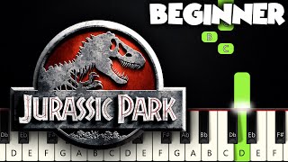 Theme from Jurassic Park  BEGINNER PIANO TUTORIAL  SHEET MUSIC by Betacustic [upl. by Yanehs]