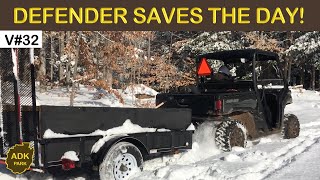 Can Am Defender XT HD8 Saves the Day in Deep Snow [upl. by Swinton85]