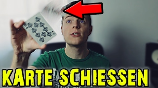 KARTE AUS DECK SCHIESSEN LERNEN  TUTORIAL ZUM NACHMACHEN  7 ZaubereiBasics [upl. by Akcired]