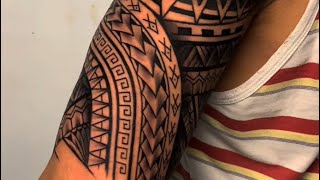 FREEHAND POLYNESIAN TATTOO by damik tattoo [upl. by Ykcin]