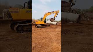 Jcb 205 excavator machine bucket working at the site [upl. by Erica]