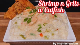 Southern Shrimp and Grits with Catfish  Irresistibly Good [upl. by Pliske327]