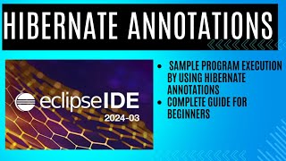 Simple Hibernate program by using Annotations [upl. by Assenev279]