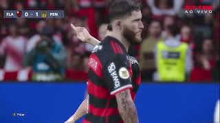 FLAMENGO X PENAROL AO VIVO DERROTA DO FLAMENGO EM CASA TITE VAI CAIR  GAMEPLAY DE PES 2021 [upl. by Aienahs]