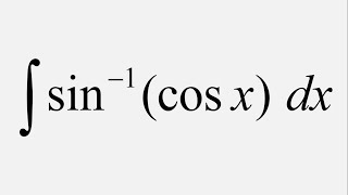 Integral of sin1 cosx [upl. by Pier832]