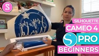 😍 Silhouette CAMEO 4 Pro for Beginners First Cut [upl. by Akahs131]