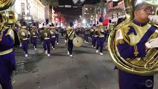 St Augustine High School Marching 100 Krewe of Muses Parade 2024 Canal St [upl. by Suirtimid]