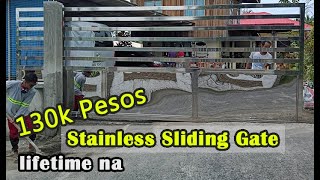 Stainless Steel Sliding Gate sobrang ganda at tibay [upl. by Lerud846]